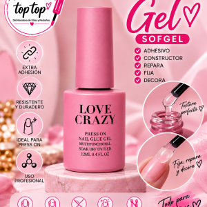 Love crazy press on glue gel