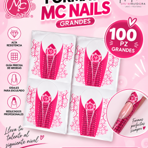 FORMAS ESCULTURALES MC NAILS 100 pz grandes