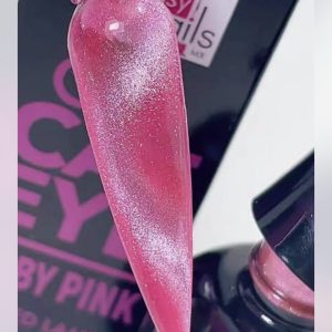 Cat eye pink fantasy nails