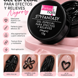 GEL PARA EFECTOS Y RELIEVES NEGRO FANTASY NAILS